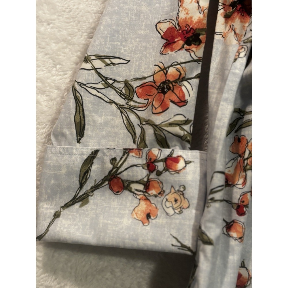 Chicos Top Women's Blouse Artsy Floral M Japan Spring Tunic Shirt Resort - Picture 4 of 10